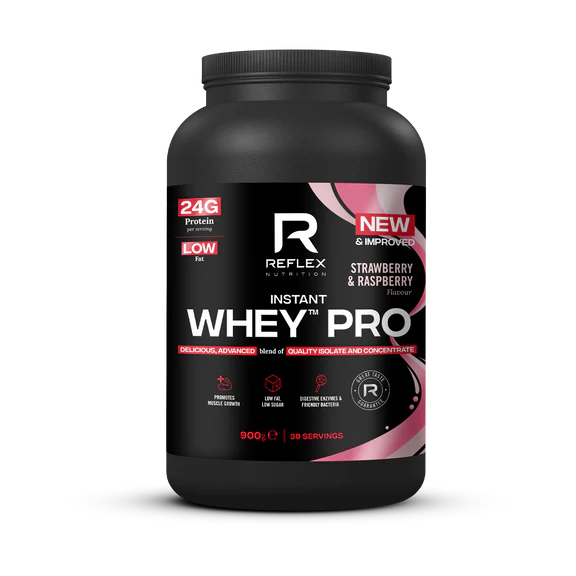 Reflex Instant Whey Protein XL (900g) – Strawberry & Raspberry