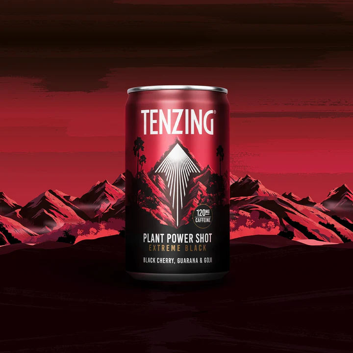 Tenzing Black Cherry, Guarana & Goji Plant Power Shot 150ml - Case of 24 [Best Before: 31/01/2025]