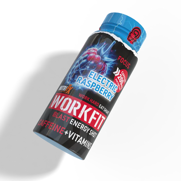 NutriFX Workfit Electric Raspberry Blast Energy Shot (6 x 60ml multipack) [Best Before: 30/10/2025]