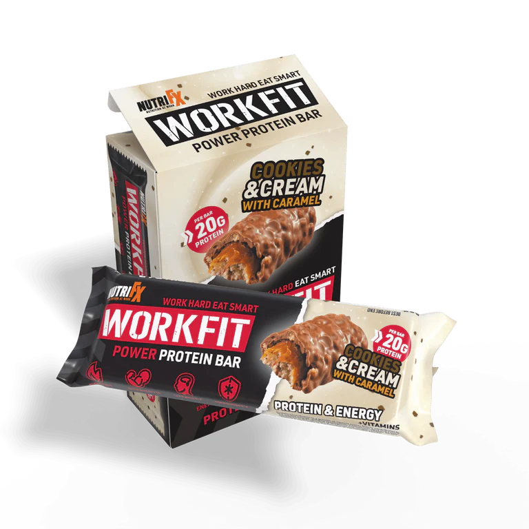 NutriFX Workfit Power Protein bar Cookies & Cream flavour (4 x 60g multipack) [Best Before: 20/08/2025]