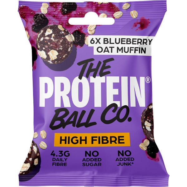 Protein Ball Co Blueberry Oat Muffin 45g - Case of 10 [Best Before: 01/01/2026]