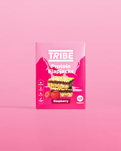 Tribe Raspberry Protein Flapjacks (3 x 38g Multipack) [Best Before: 10/08/2025]