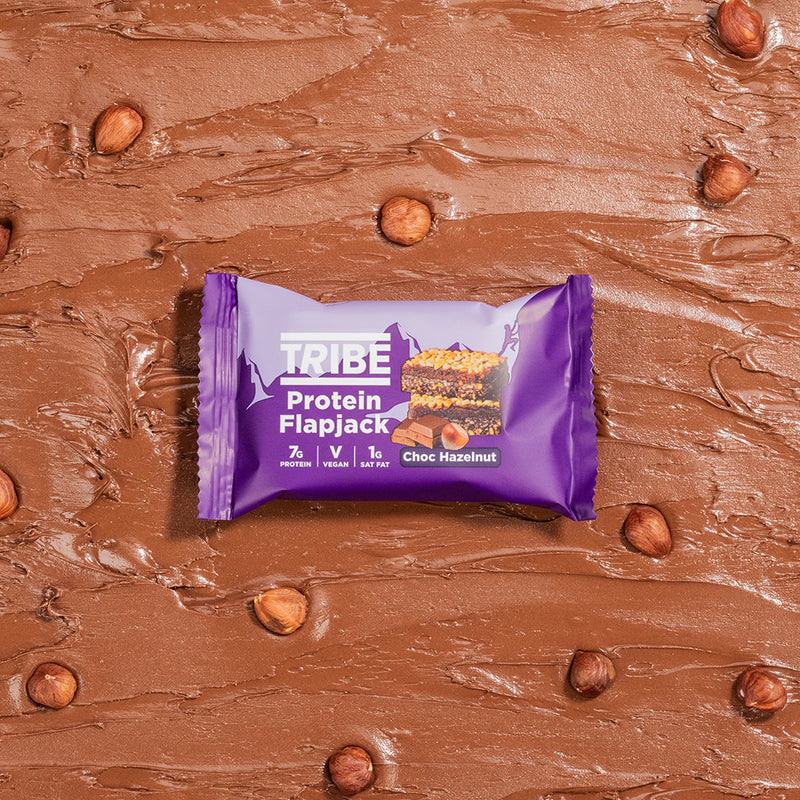 Tribe Choc Hazelnut Protein Flapjacks (3 x 38g Multipack) [Best Before: 03/08/2025]