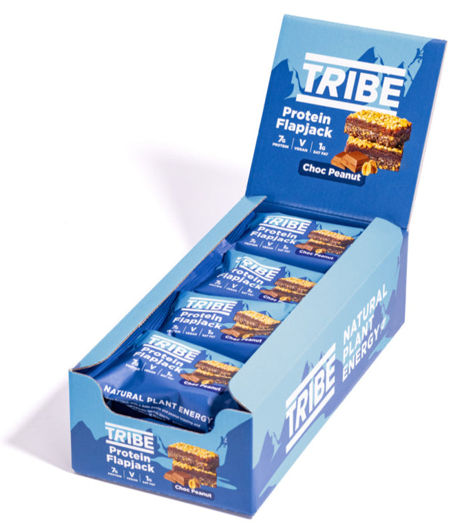 Tribe Choc Peanut Protein Flapjack 50g - Case of 12 [Best Before: 19/10/2025]