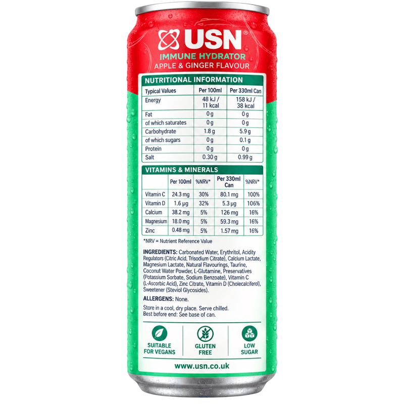 USN Hydrafizz Apple & Ginger 330ml Case of 12