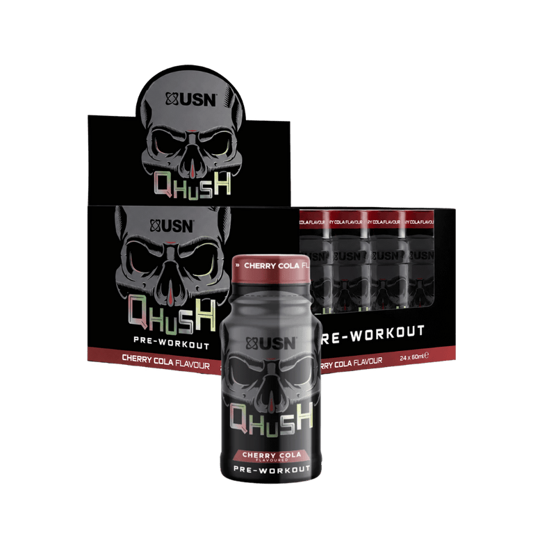 USN QHUSH Cherry Cola Pre-Workout Shot 60ml - Case of 24 [Best Before: 09/12/2025]