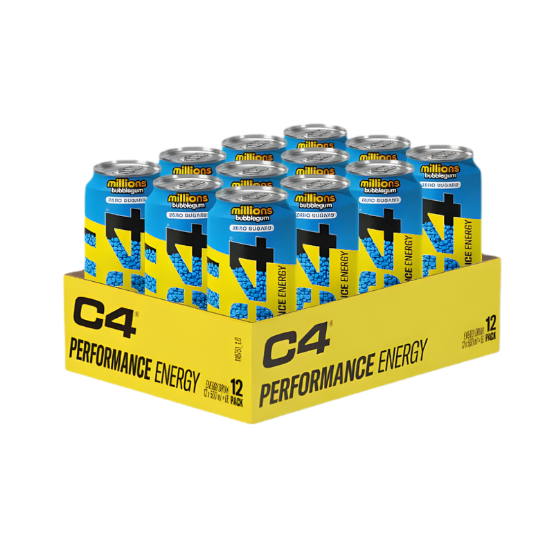 C4 Energy Drink Millions Bubblegum flavour 500ml - Case of 12 [Best Before: 13/04/2026]
