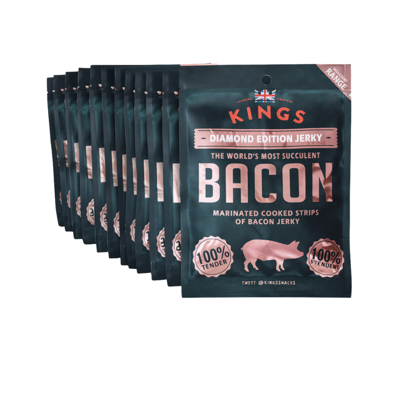 Kings Diamond Edition Bacon Jerky 45g - Bundle of 10 packs [Best Before: 30/11/2025]