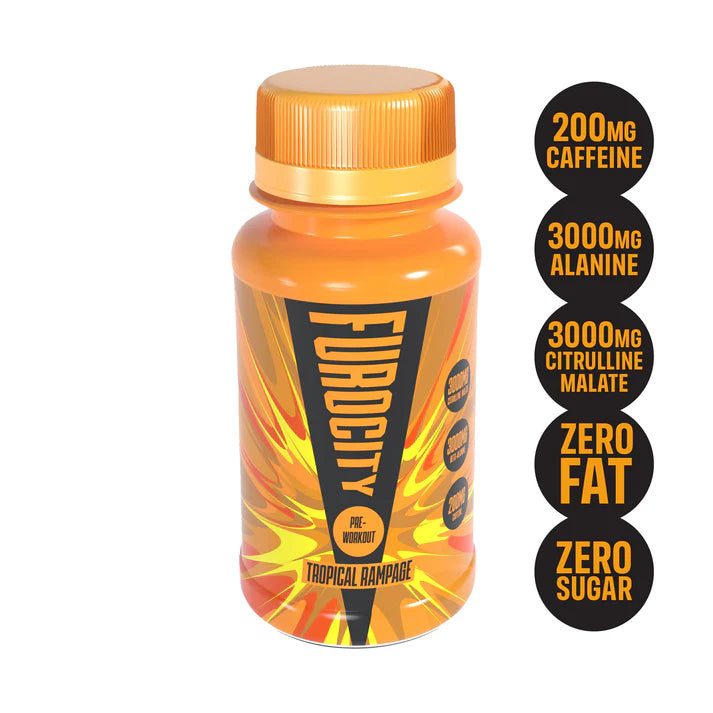 Furocity Pre-Workout Shot - Tropical Thunder 60ml (Case of 12 Shots)
