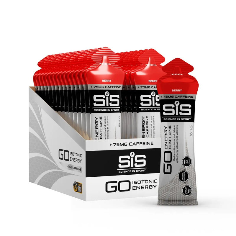 SIS Science In Sport GO Energy + Caffeine Gel Berry 60ml - Case of 30 [Best Before: 30/01/2026]