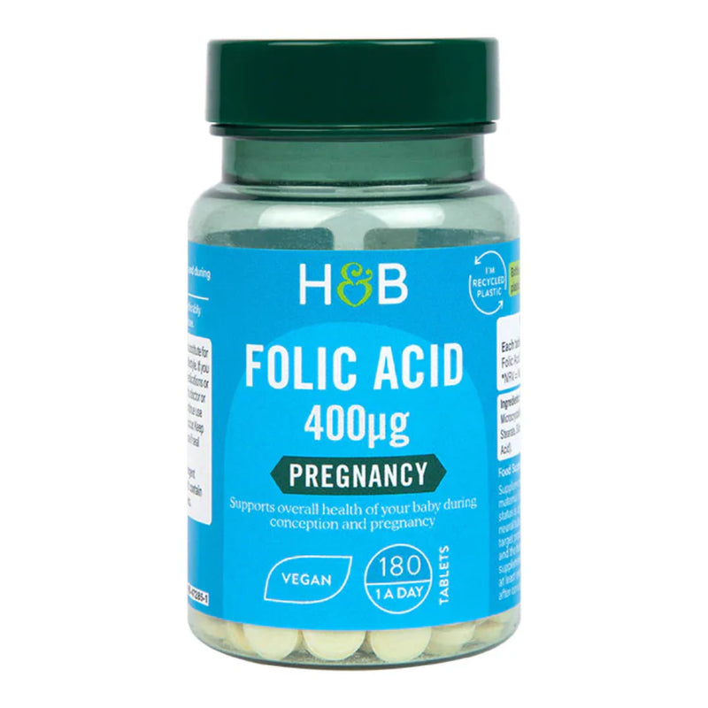Holland & Barrett Folic Acid 400mcg (180 tablets)