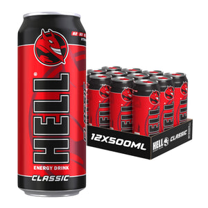 Hell Energy Drink Classic Flavour 500ml - Case of 12