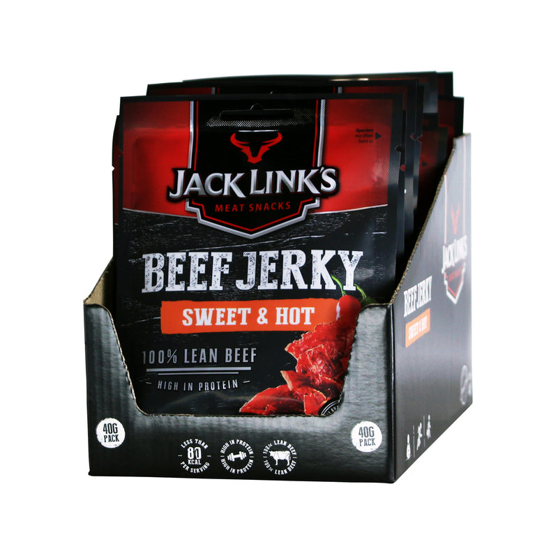 Jack Links Sweet & Hot Beef Jerky 40g - Case of 12 [Best Before: 01/12/2025]