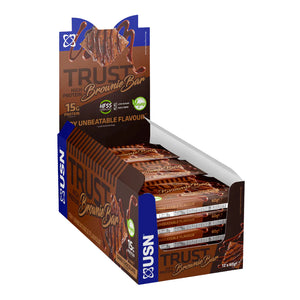 USN Trust Vegan Brownie Dark Chocolate Brownie Bar 60g - Case of 12 [Best Before: 29/07/2026]
